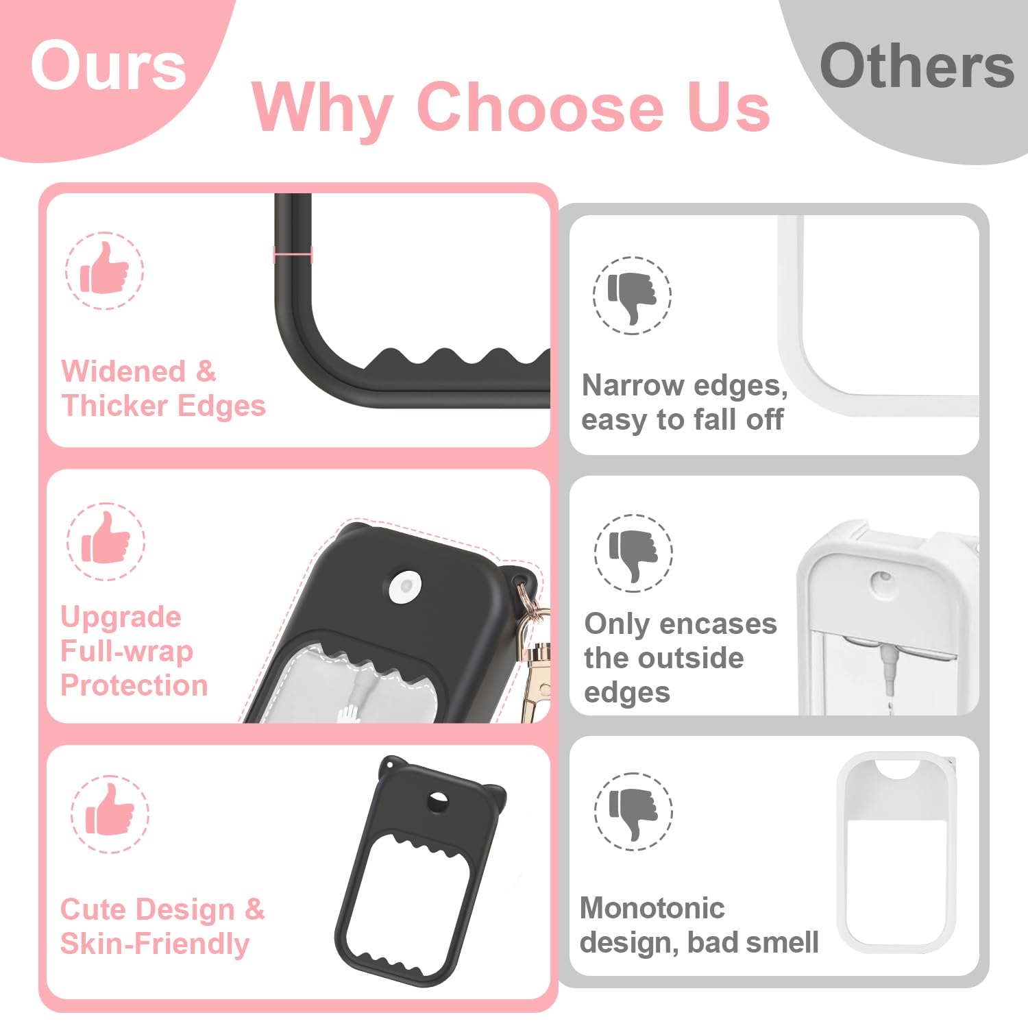taessv silicone case shows aligned spray button for quick spritz