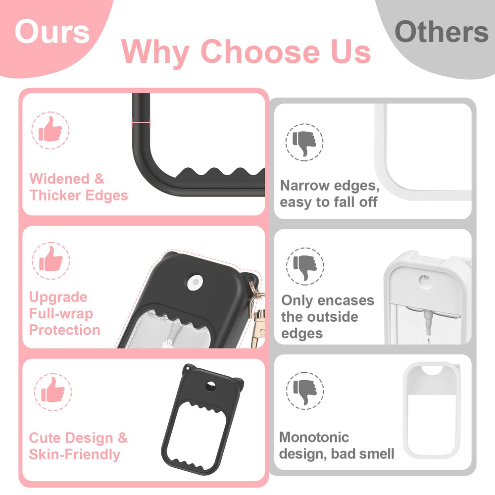 taessv silicone case shows aligned spray button for quick spritz