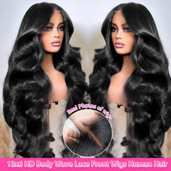 TAFCUK 13x6 HD lace front closure enables natural parting options.