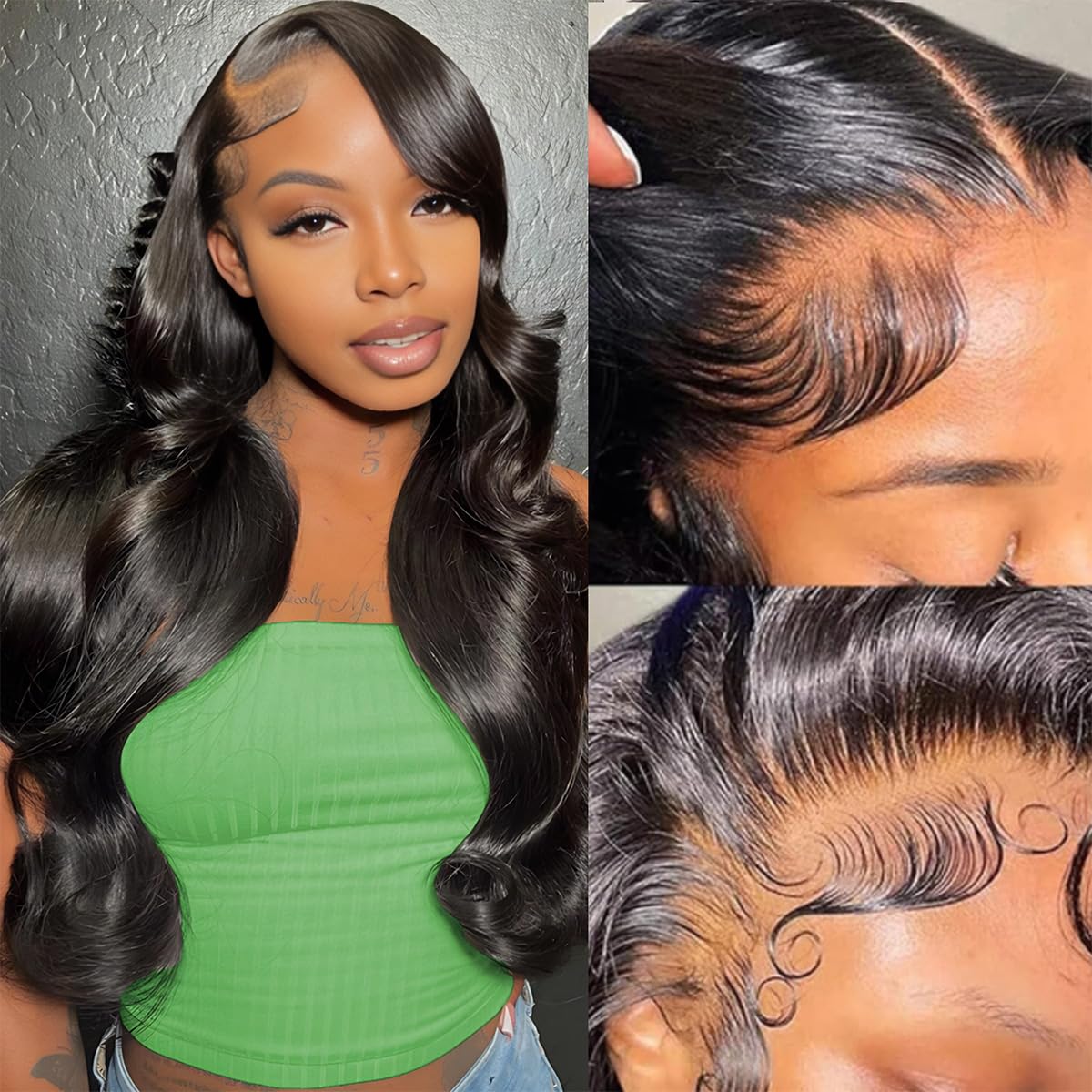 TAFCUK 30 inch body wave wig shows dramatic length for versatile styling.