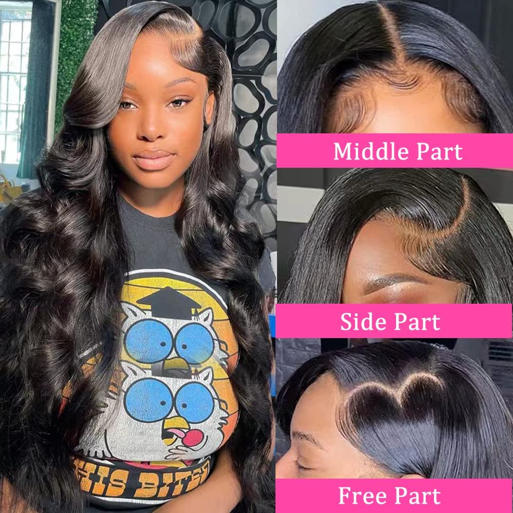 TAFCUK middle-part versatile style with smooth waves.