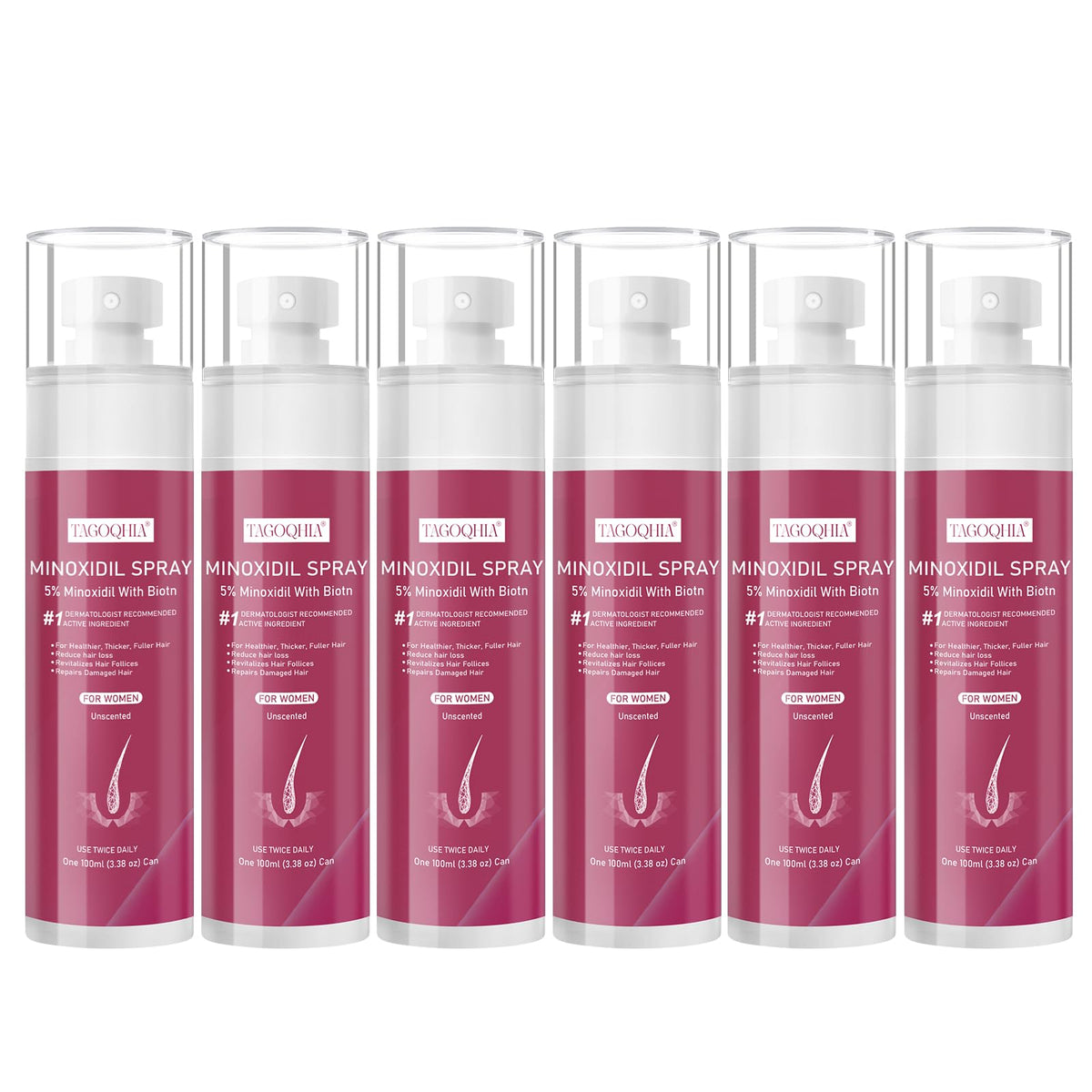 TAGOQHIA 5% minoxidil bottle for at-home hair regrowth support