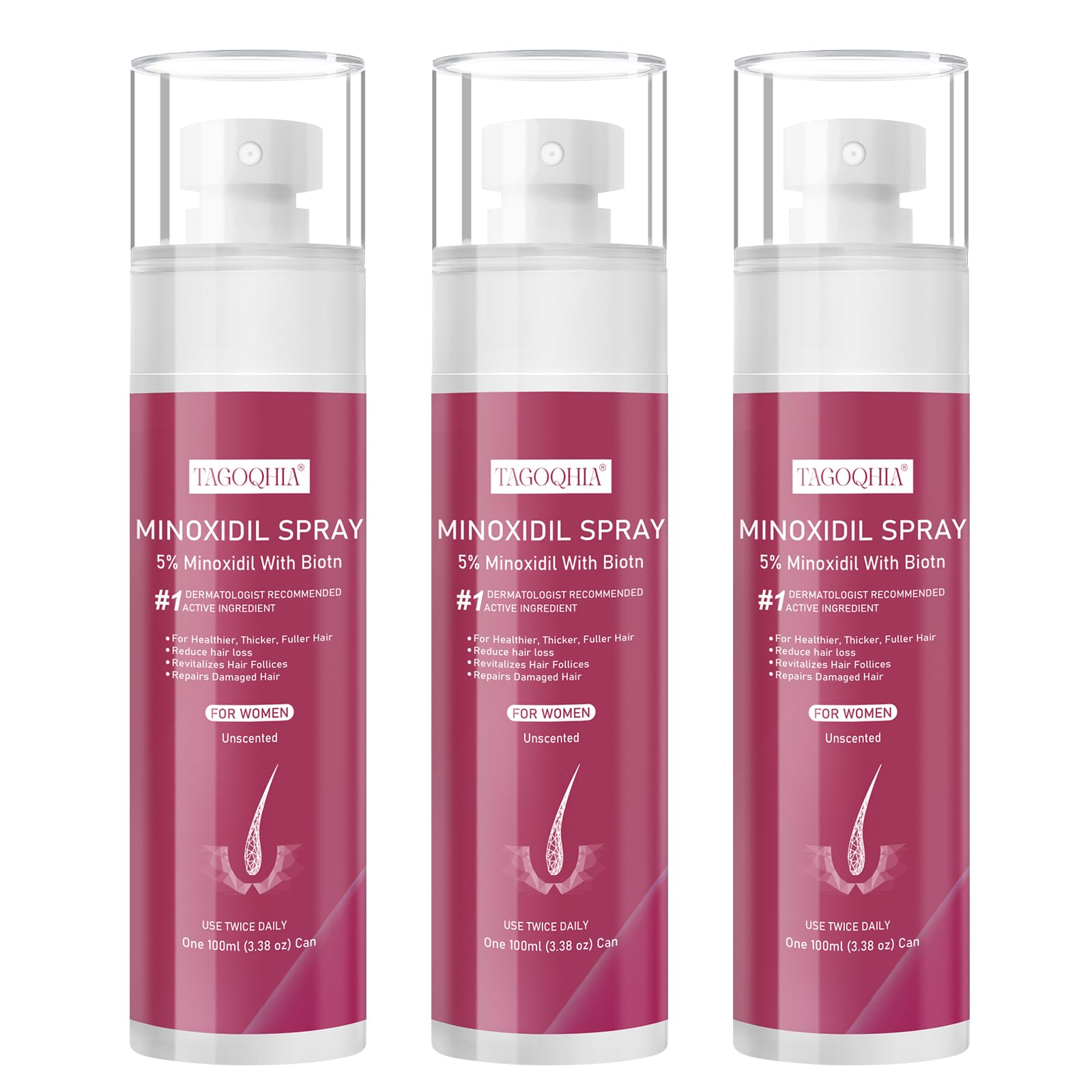 TAGOQHIA Easy-use spray cap supports daily application.