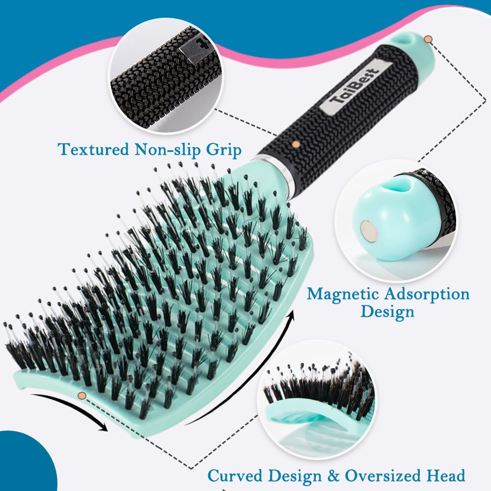 TaiBest brush set side grip for comfortable handling during styling