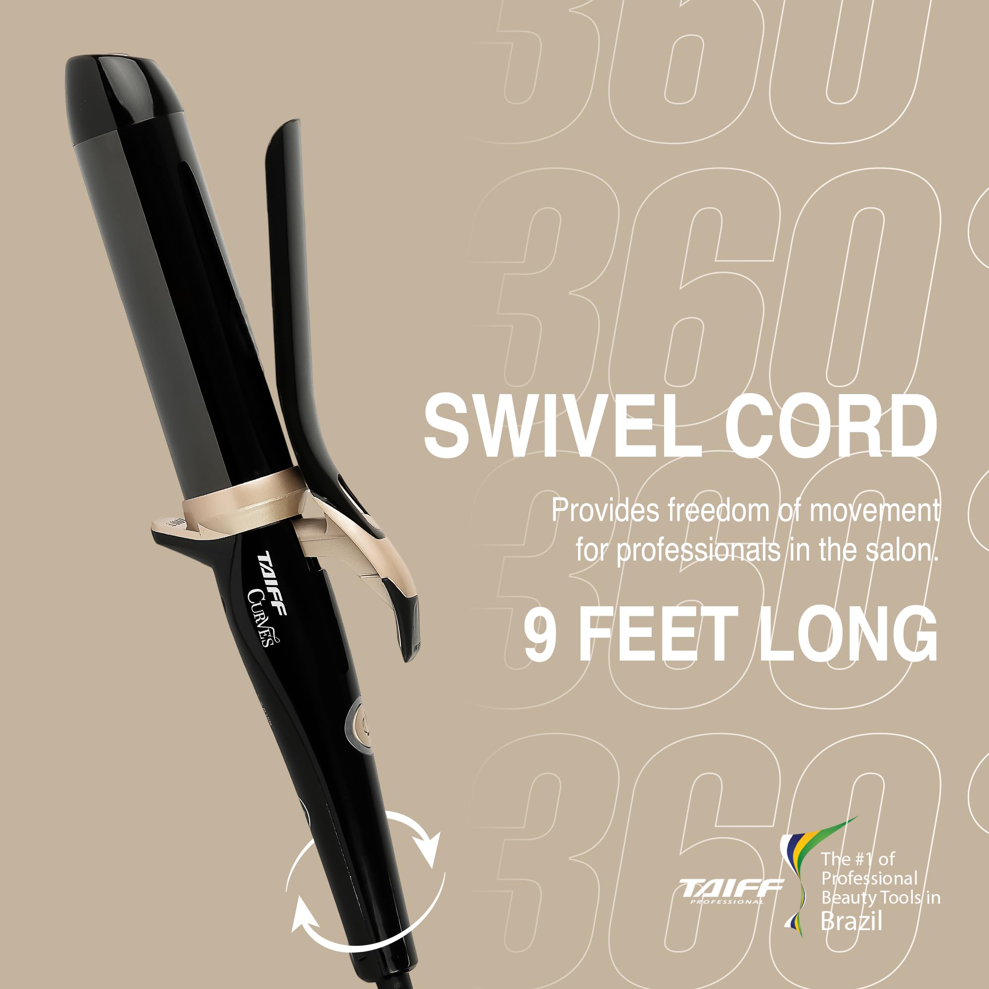 TAIFF Curves professional-durable-design curling iron showcases durable construction