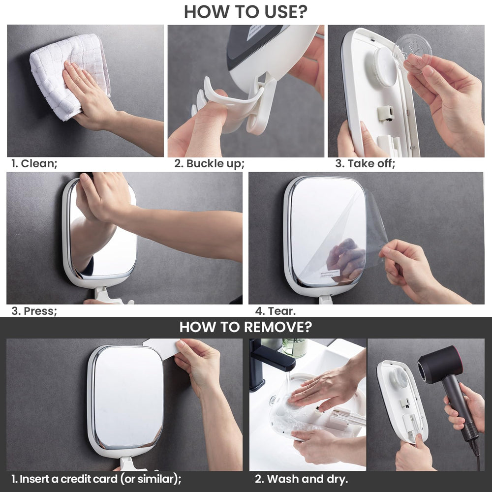 TAILI reusable suction design cleanly repositions on multiple surfaces.