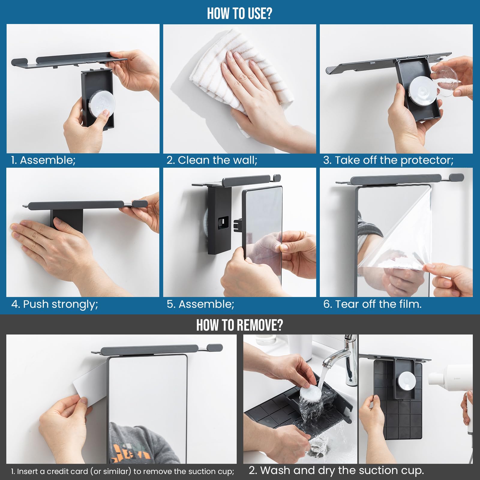 Taili storage rack keeps shave gel and essentials within reach.
