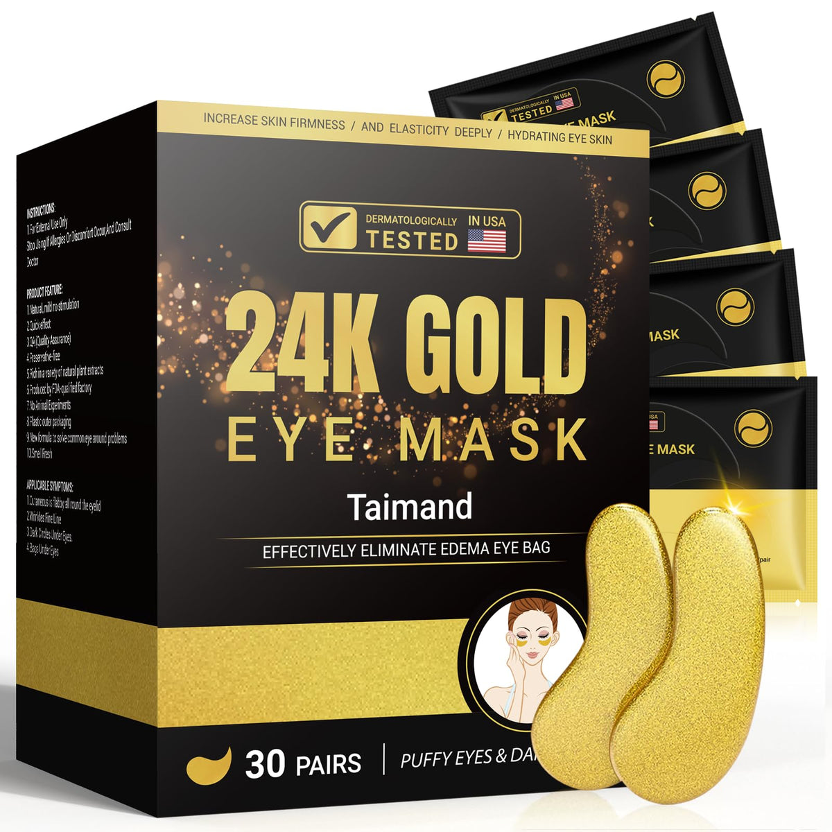 Taimand front packaging showing 30 pairs and clean branding for convenience