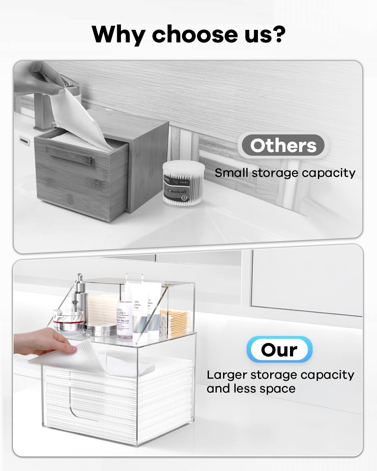 TAINESS four-color options to match most bathroom styles and decor