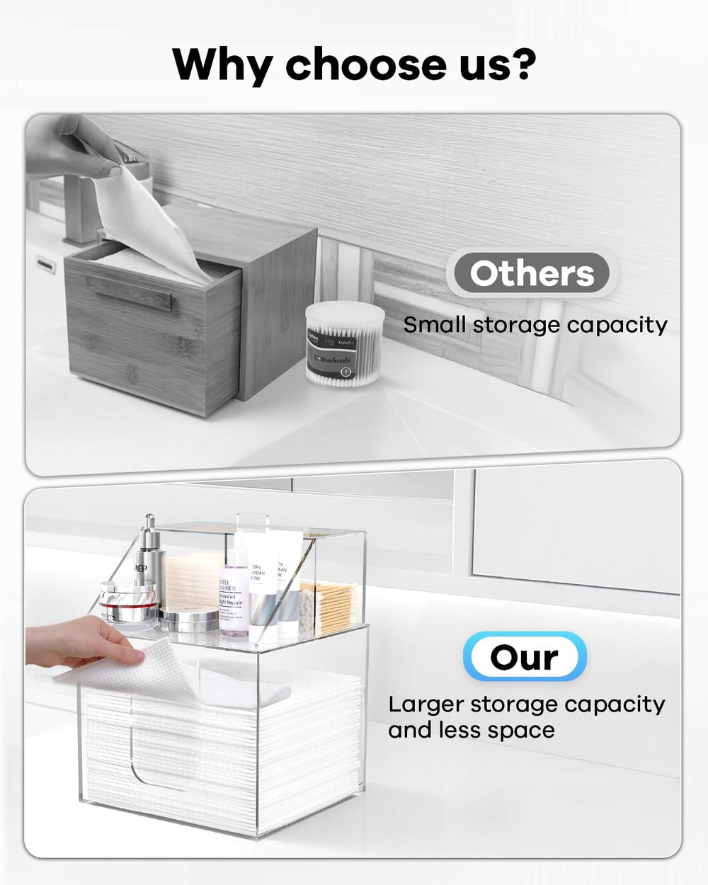 TAINESS four-color options to match most bathroom styles and decor