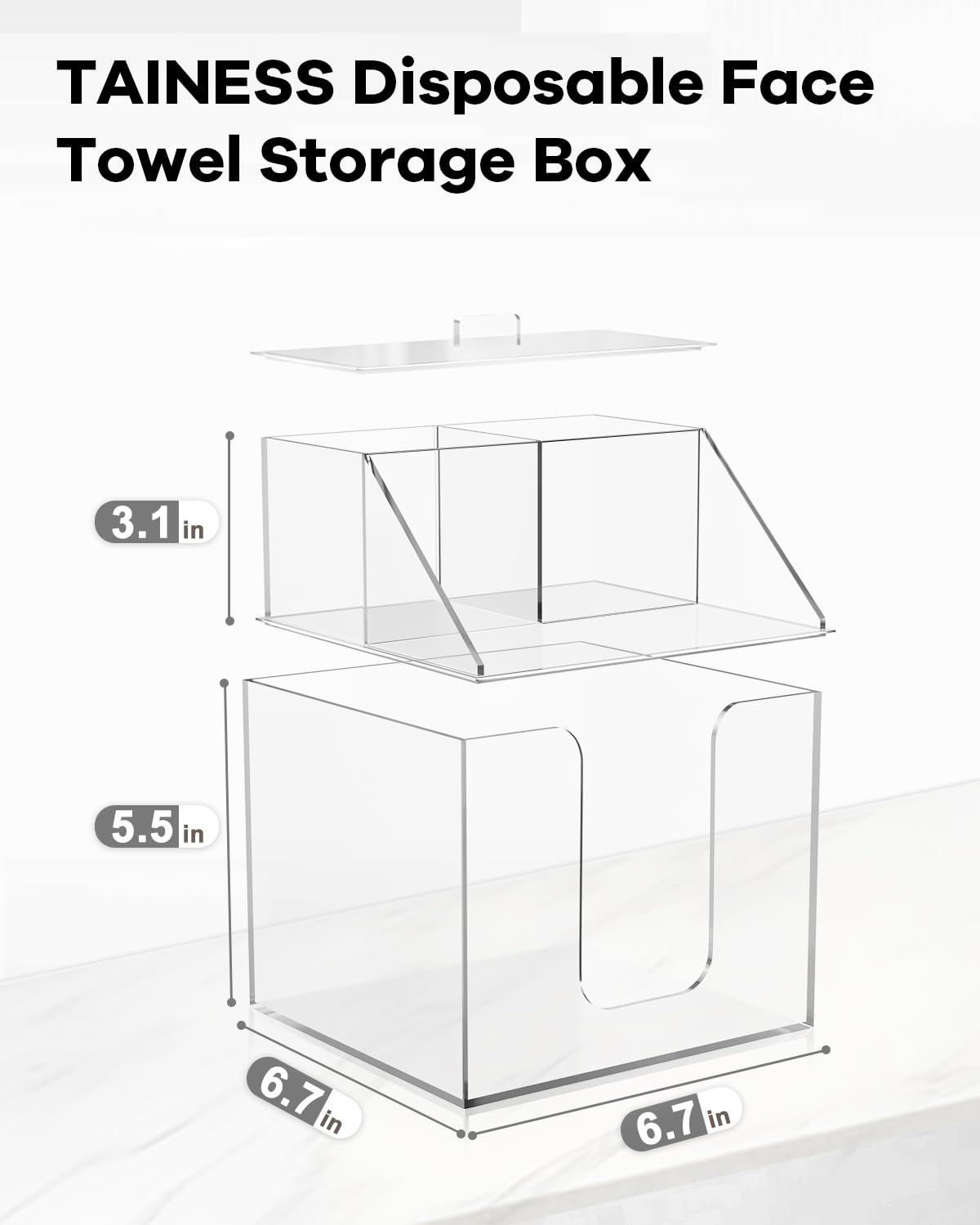 TAINESS waterproof design protects towels and cosmetics from humidity in bathroom