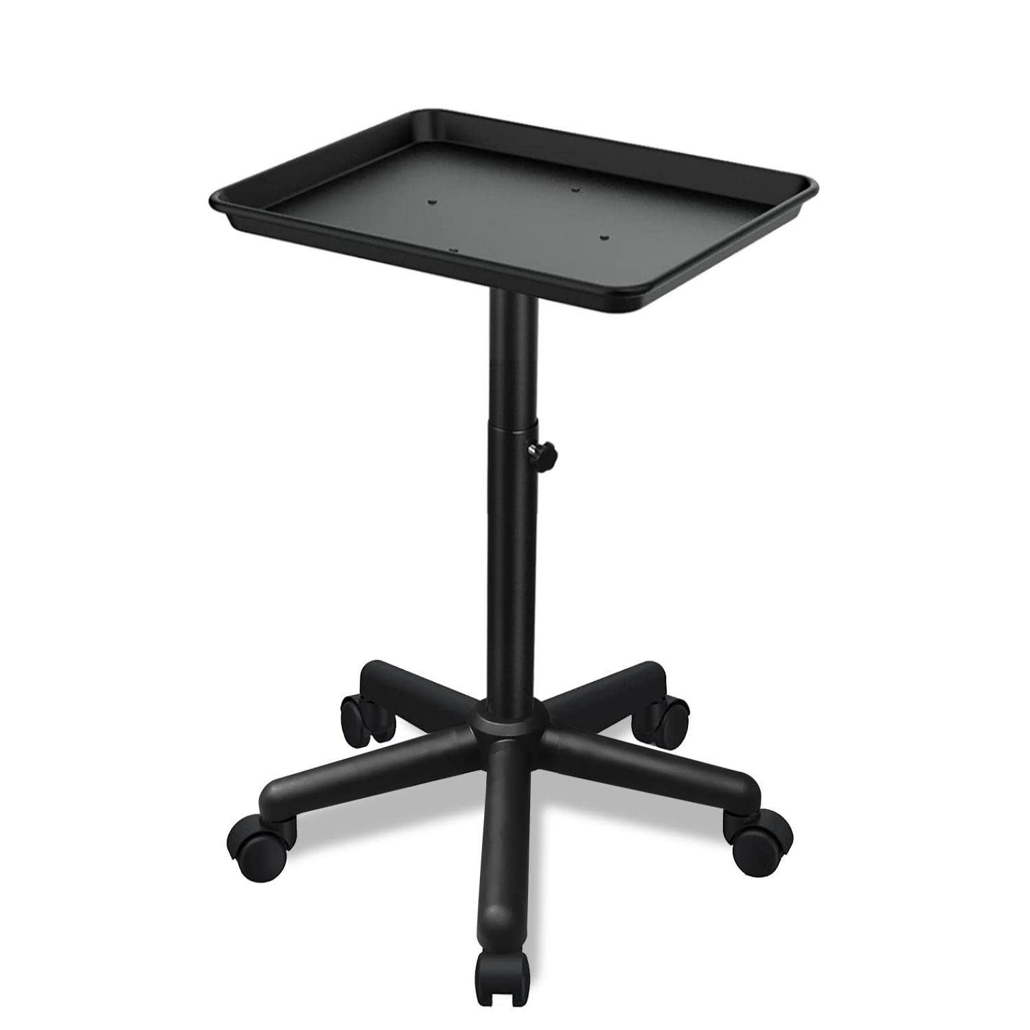 Takeashine salon tray cart with adjustable height for ergonomic styling and easy reach.
