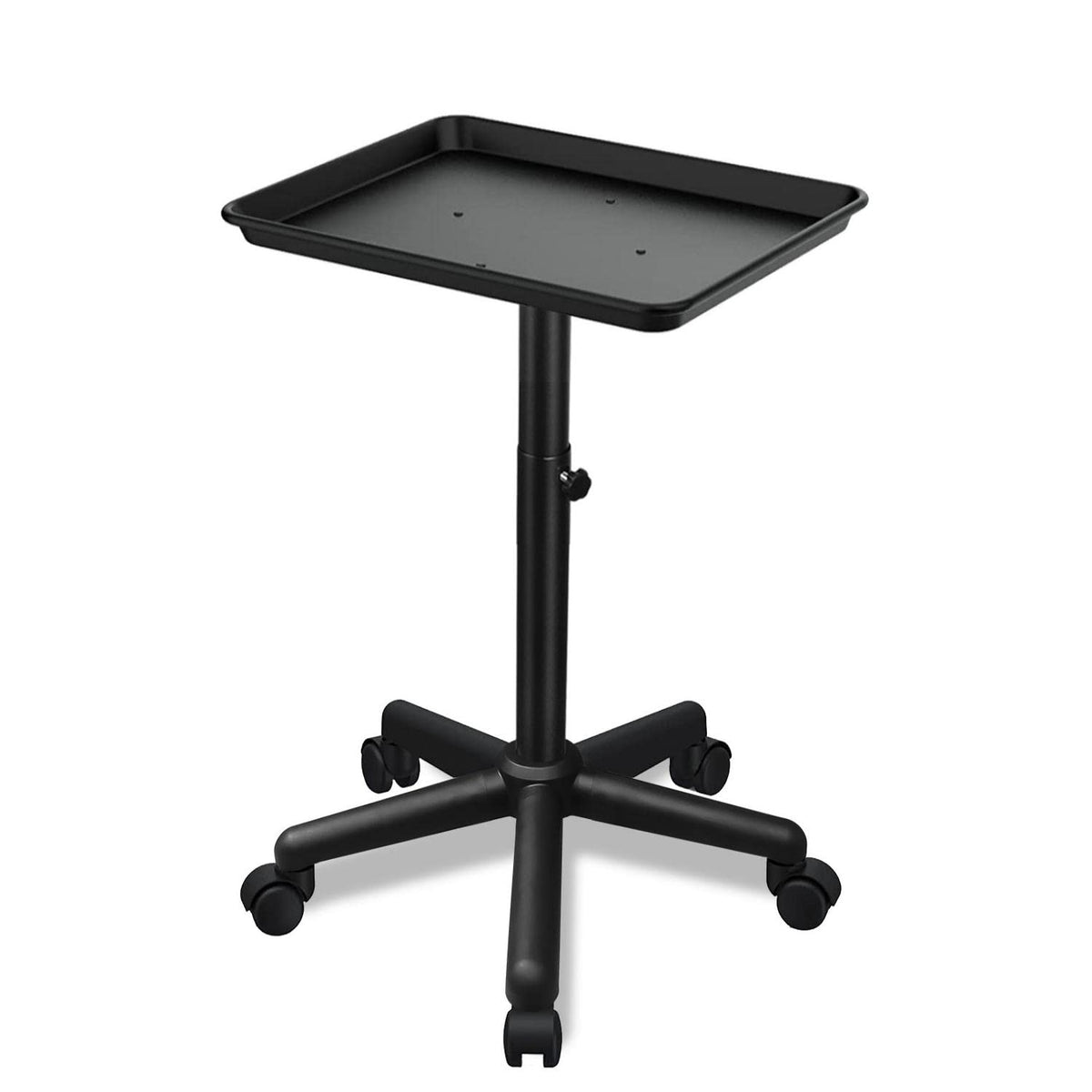 Takeashine salon tray cart with adjustable height for ergonomic styling and easy reach.