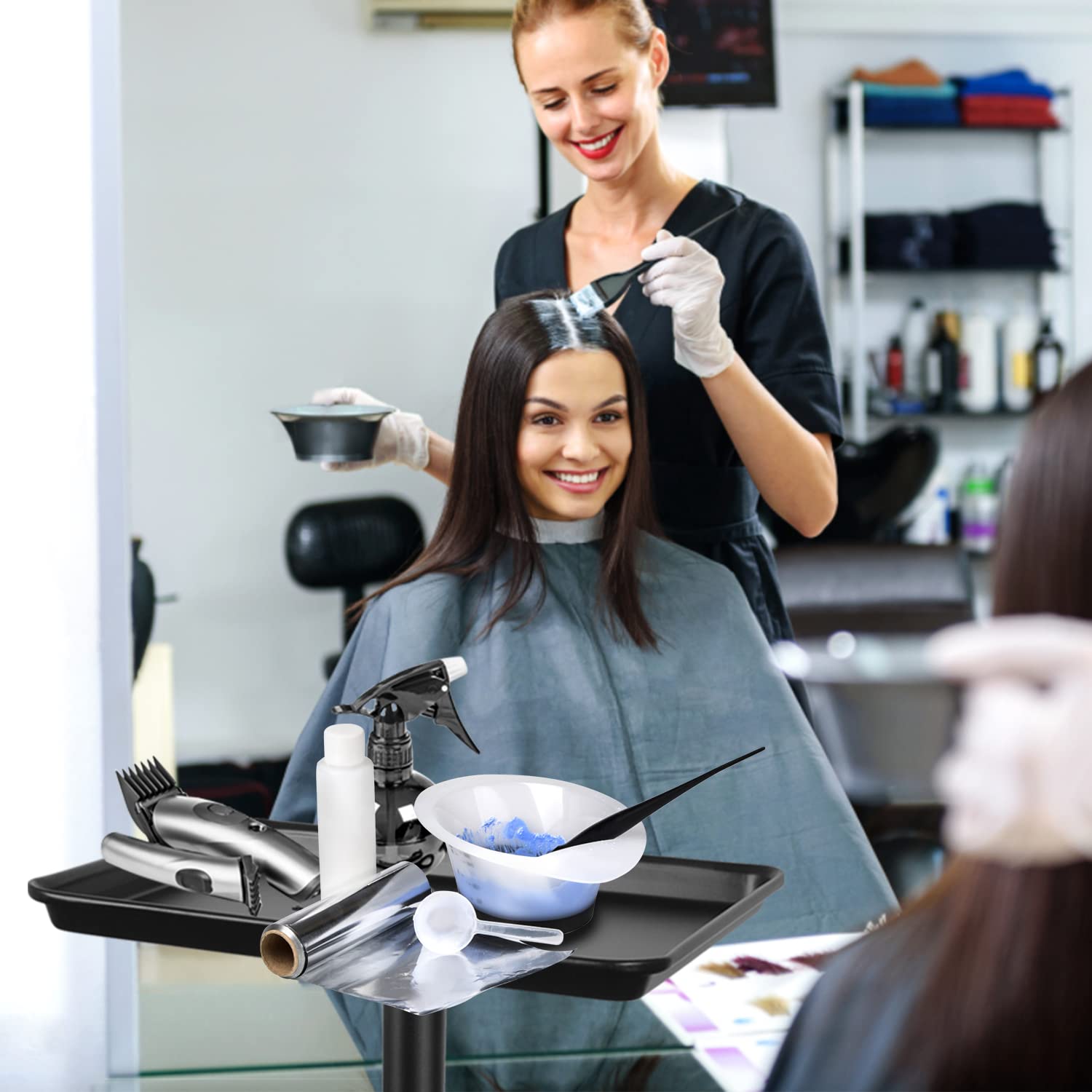 Takeashine salon tray wheels demonstrate smooth, quiet mobility for efficient room flow.