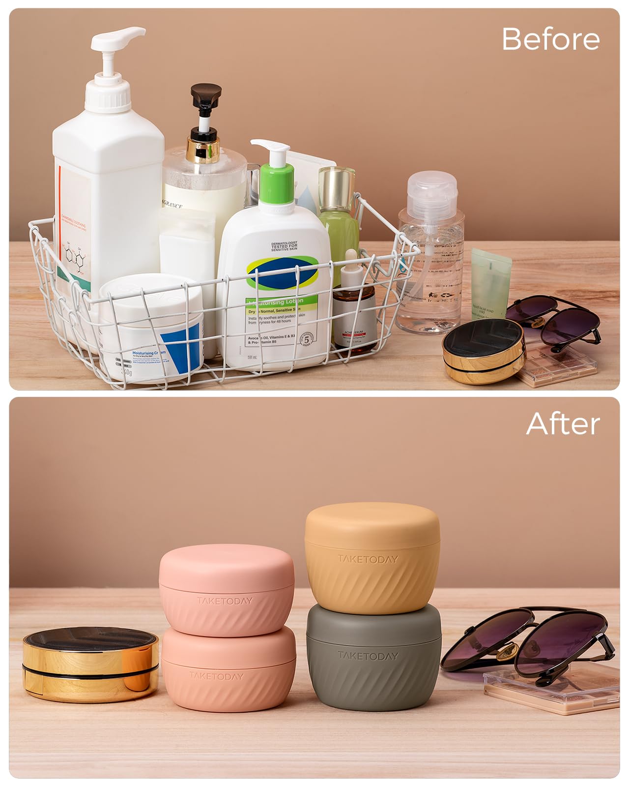TakeToday uso multipropósito, perfecto para gimnasio, camping o viaje de negocios.