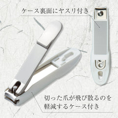 Takumino Chikara nail clippers back view with built-in file for finishing