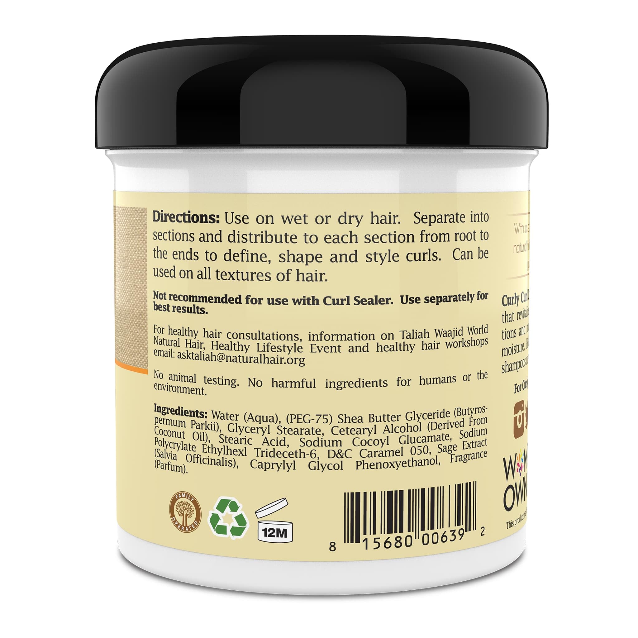 Taliah Waajid Curly Curl Cream delivers frizz control without heaviness for daily styles.