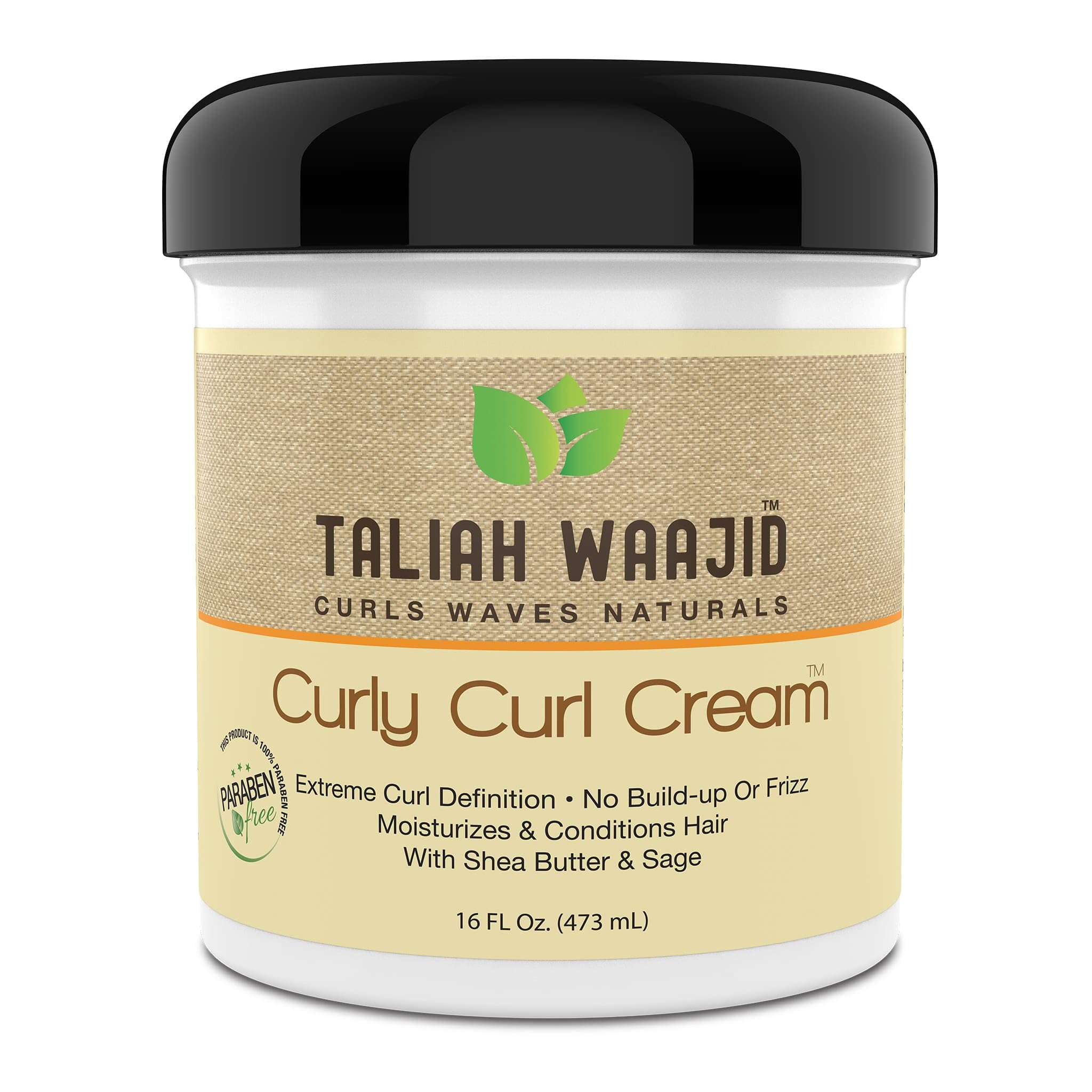 Taliah Waajid Curly Curl Cream with shea butter and sage for nourished shine.
