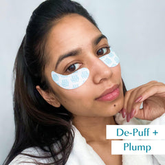 Talika Eye Therapy Patch application scene highlights easy 15-minute routine.