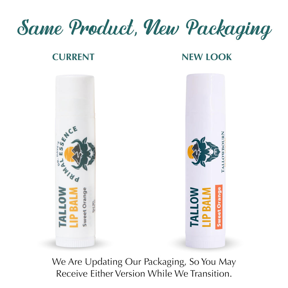 Tallowbourn grass-fed beef tallow ingredient close-up signaling nourishing lip care.