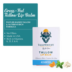Tallowbourn unscented lip balm close-up for sensitive skin.