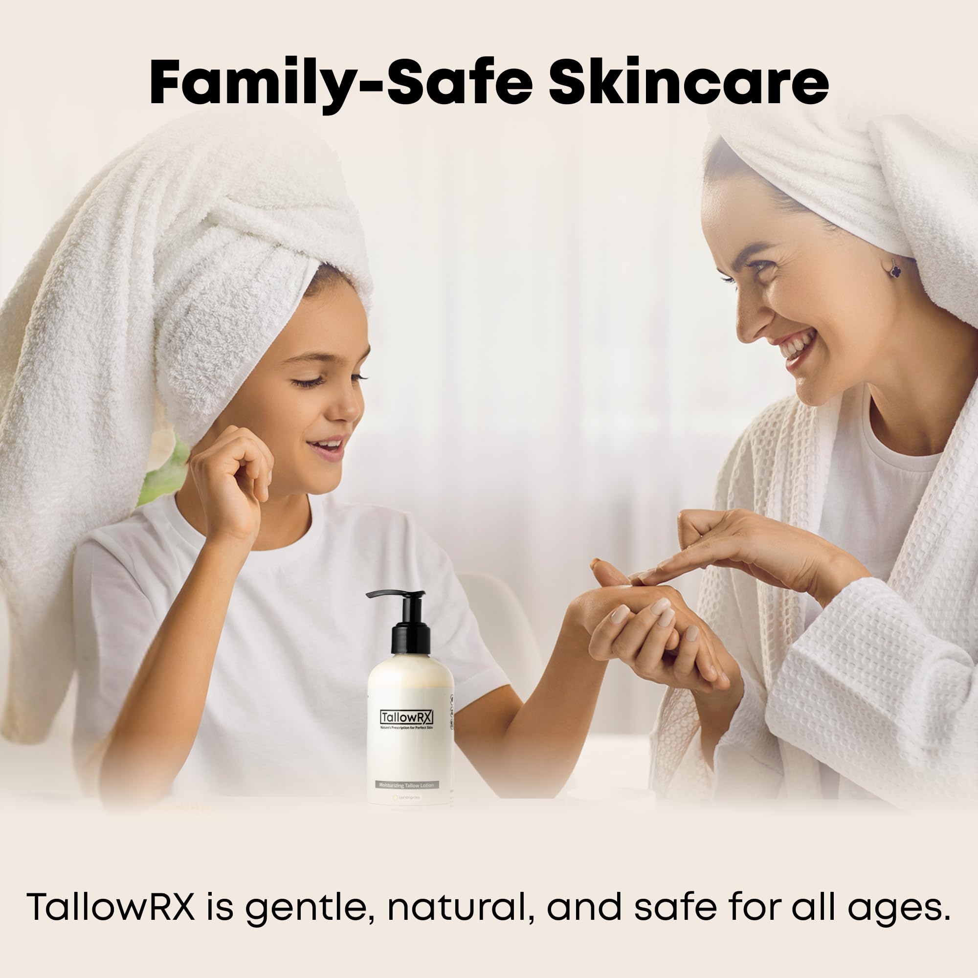 TALLOWRX packaging emphasizes clean ingredients and sustainable design