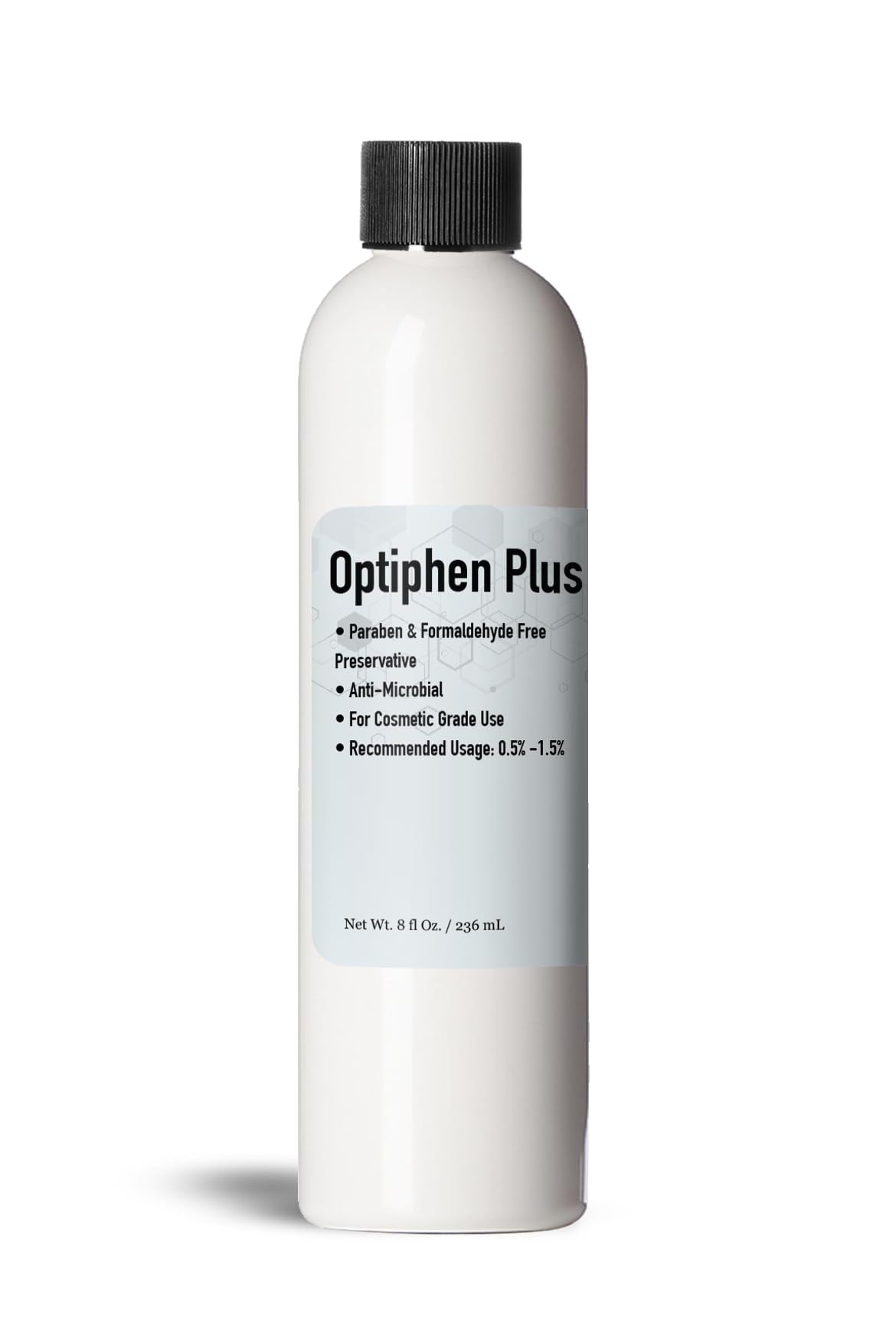 Talsen Optiphen Plus bottle for cosmetic formulations and shelf-life extension.
