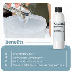 Talsen Optiphen Plus emulsion scene shows water and oil compatibility.