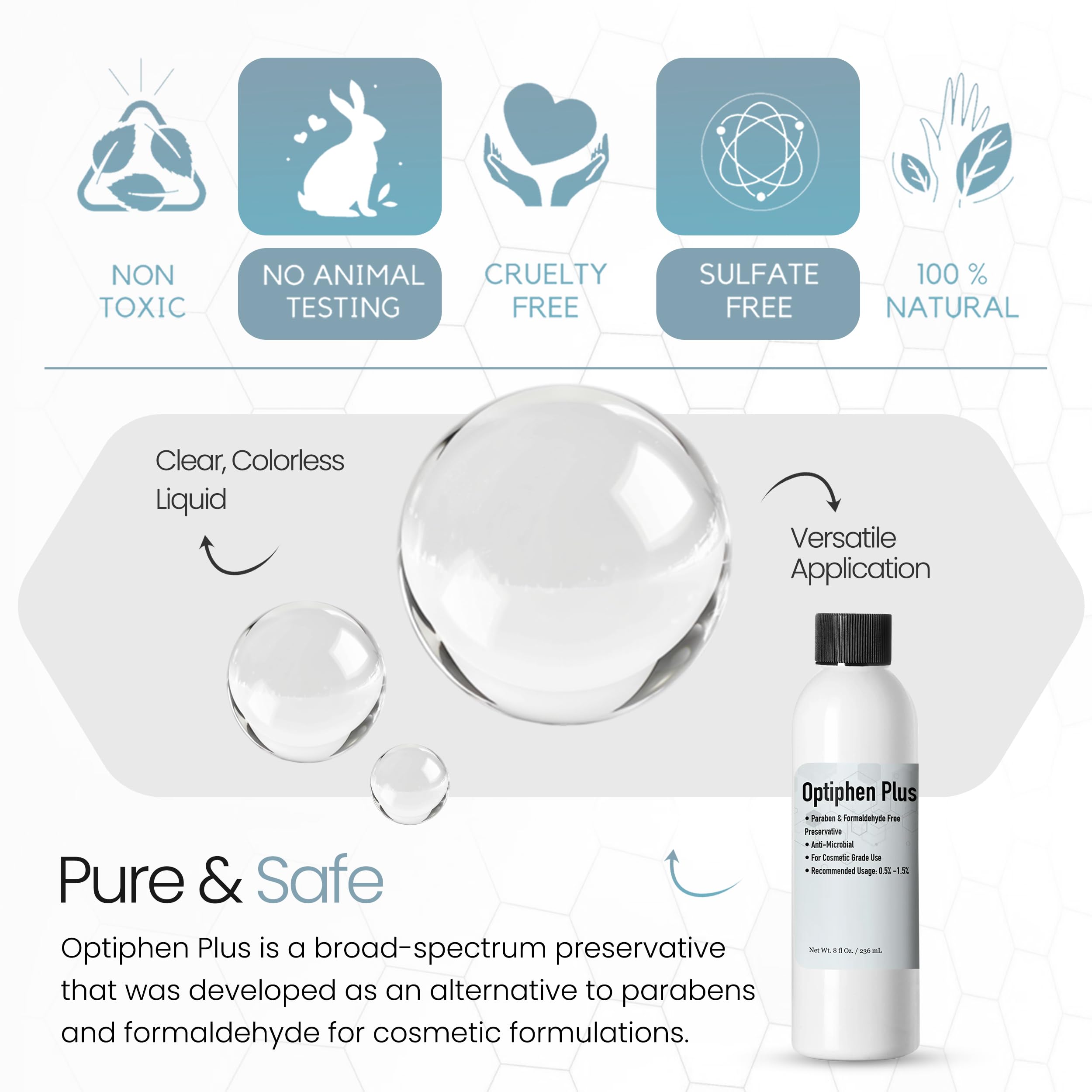 Talsen Optiphen Plus serum dropper for preserved active ingredients.