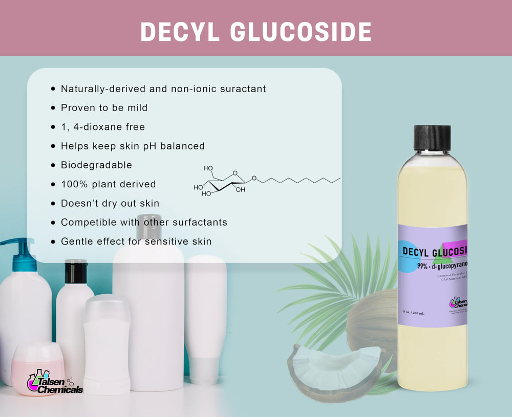 Talsen Decyl Glucoside packaging-12oz communicates reliable supply for DIY projects