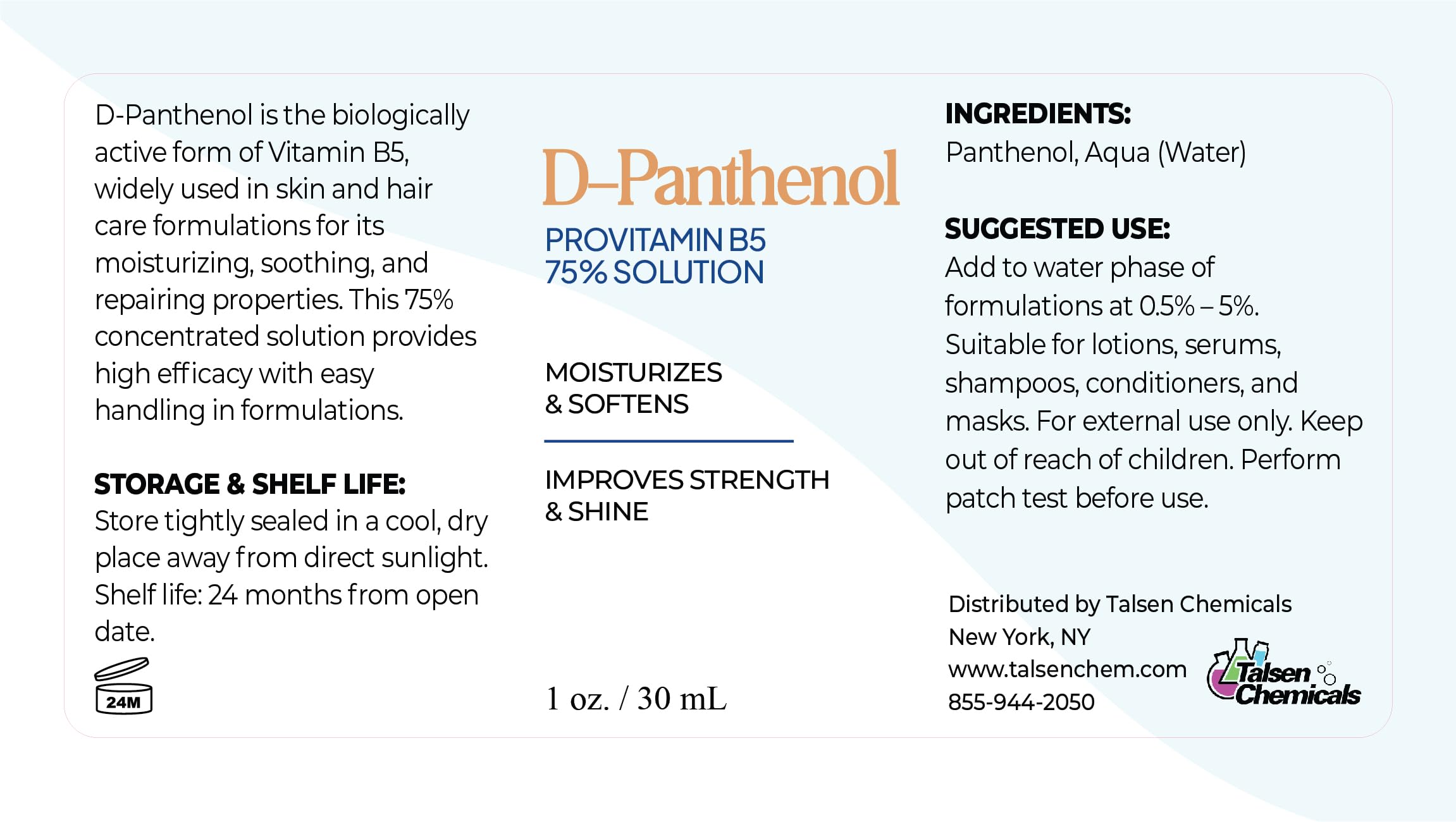 Talsen D-Panthenol75 serum-application highlights hydrated skin feel.