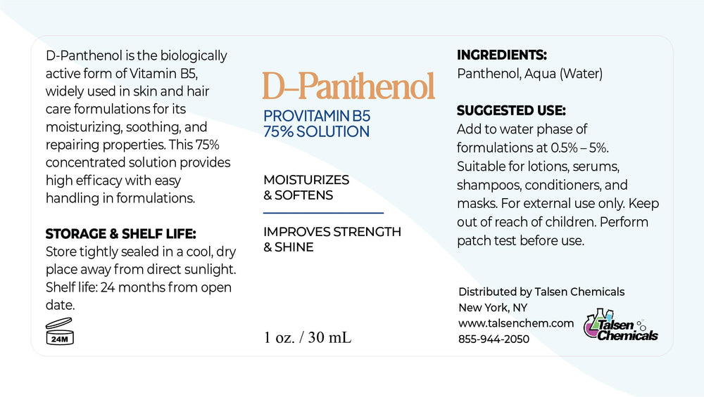 Talsen D-Panthenol75 serum-application highlights hydrated skin feel.