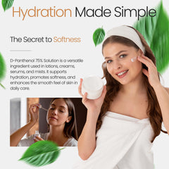Talsen D-Panthenol 75% solution pour demonstrates simple dosing for cosmetics.