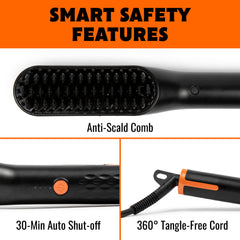 Tame The Wild Beard Brush Anti-Scald safety protects skin during use