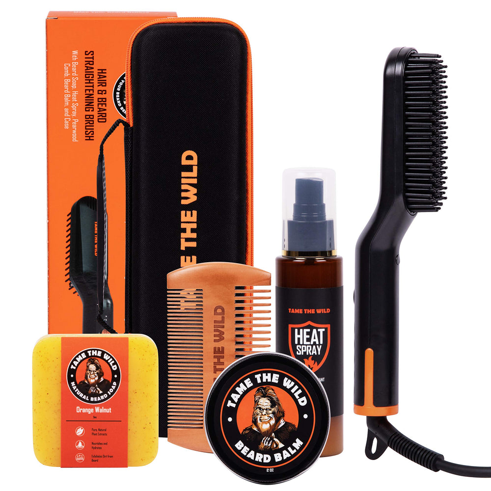 Tame the Wild heated beard brush for smooth styling with even heat