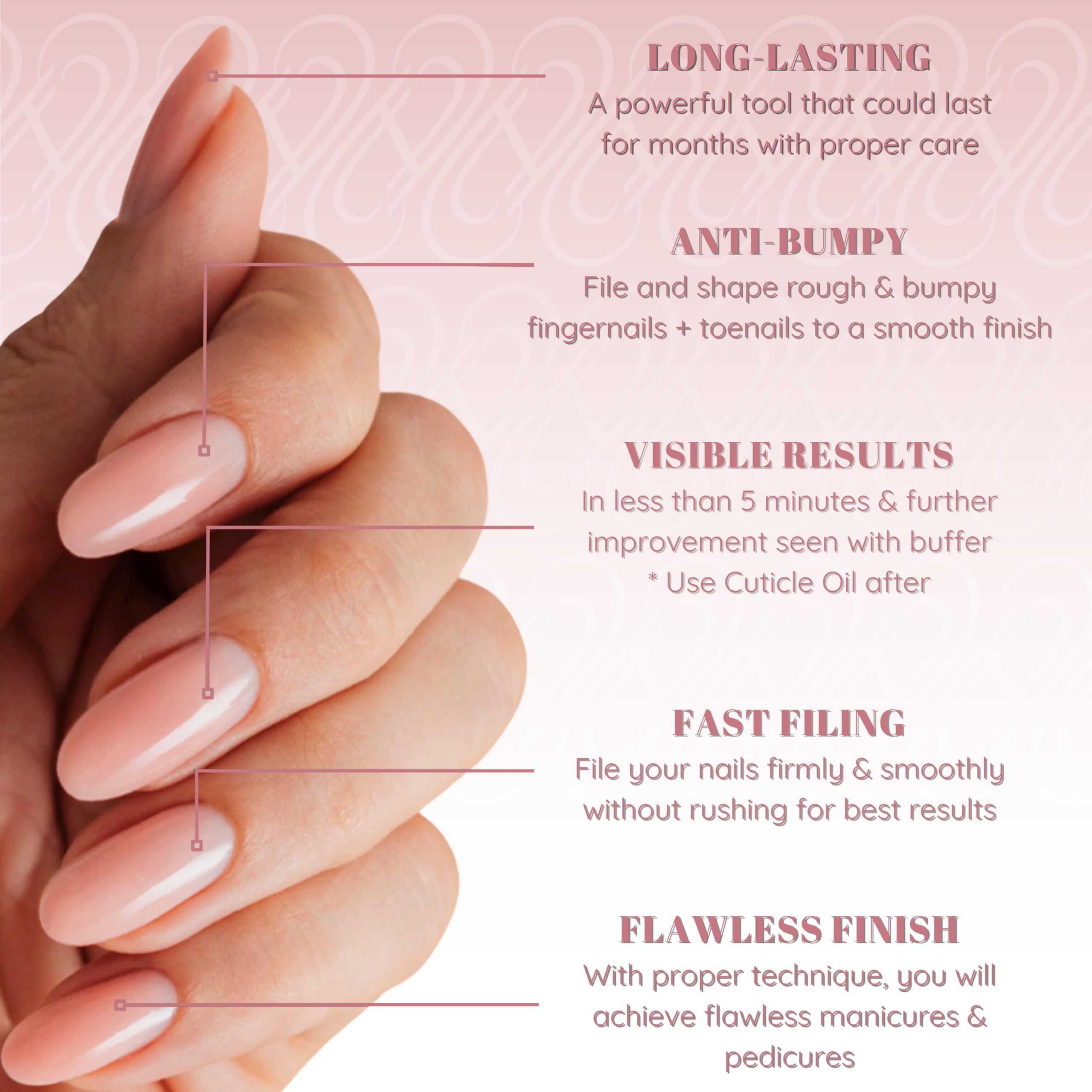 Tammy Taylor Czech glass nail file, reusable and durable for acrylic and natural nails.