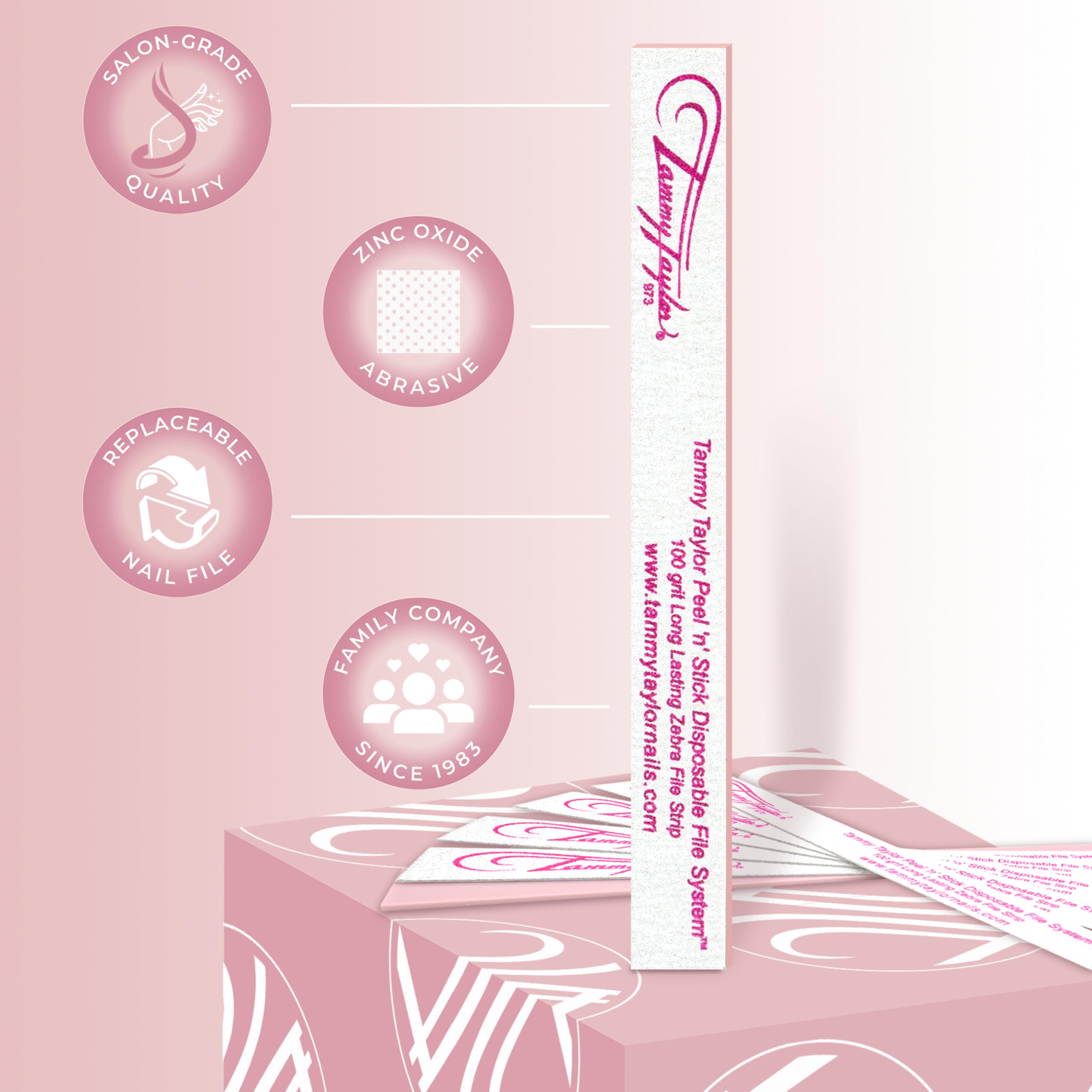 Tammy Taylor reusable washable emery boards suited for salon or DIY use.