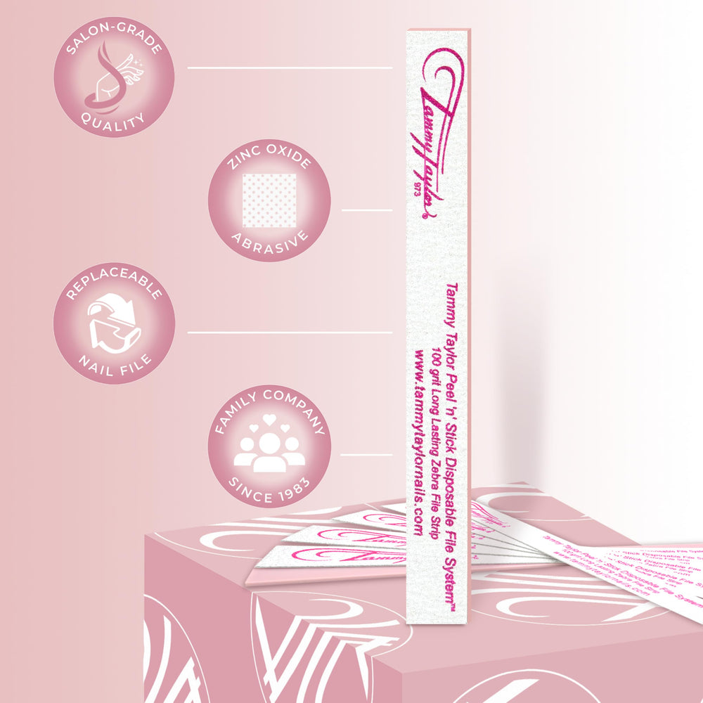 Tammy Taylor reusable washable emery boards suited for salon or DIY use.
