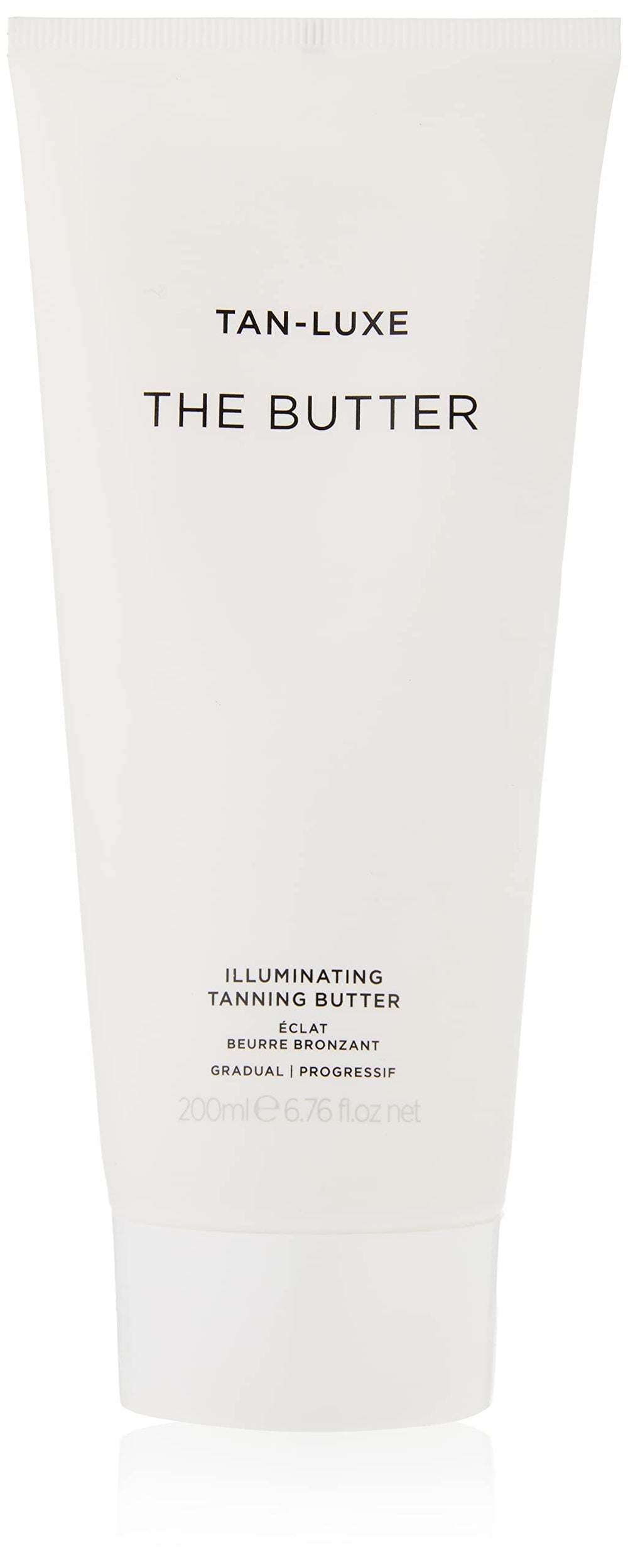 TAN-LUXE The Butter bottle delivers radiant, buildable glow for nourished-looking skin.