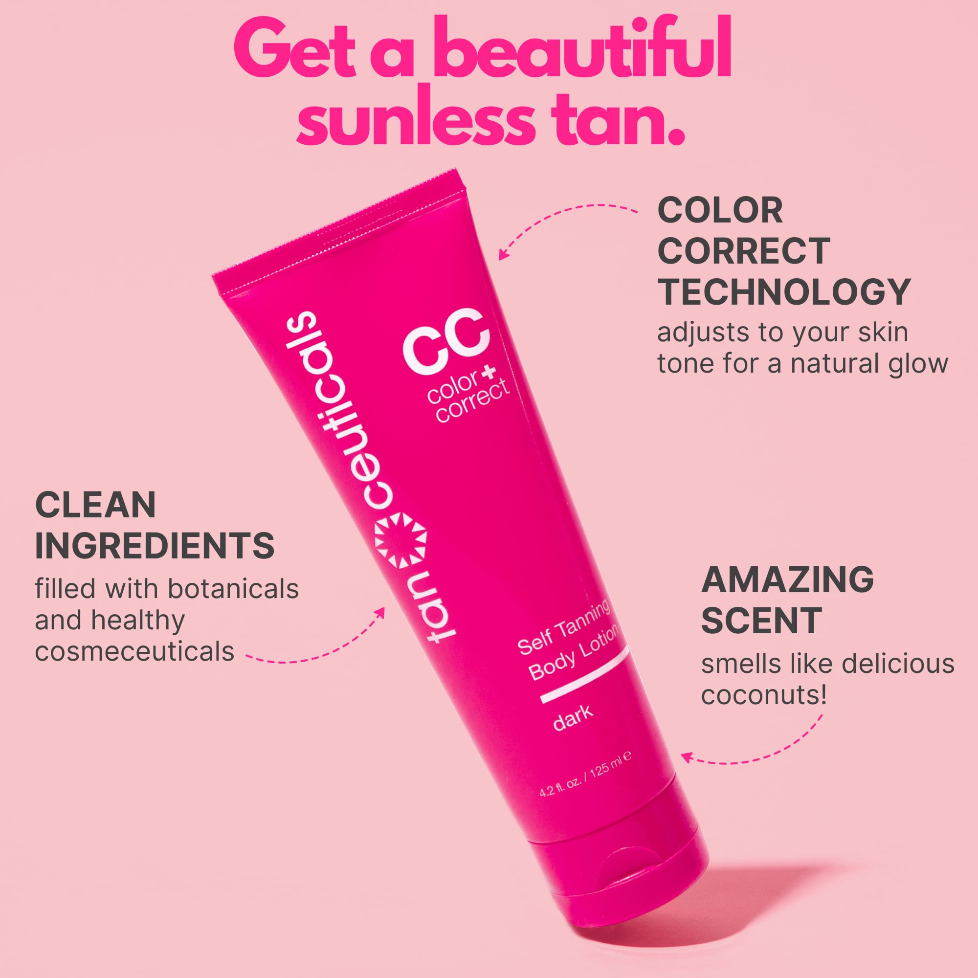 Tanceuticals Self Tanner Dark lotion texture for smooth, even coverage