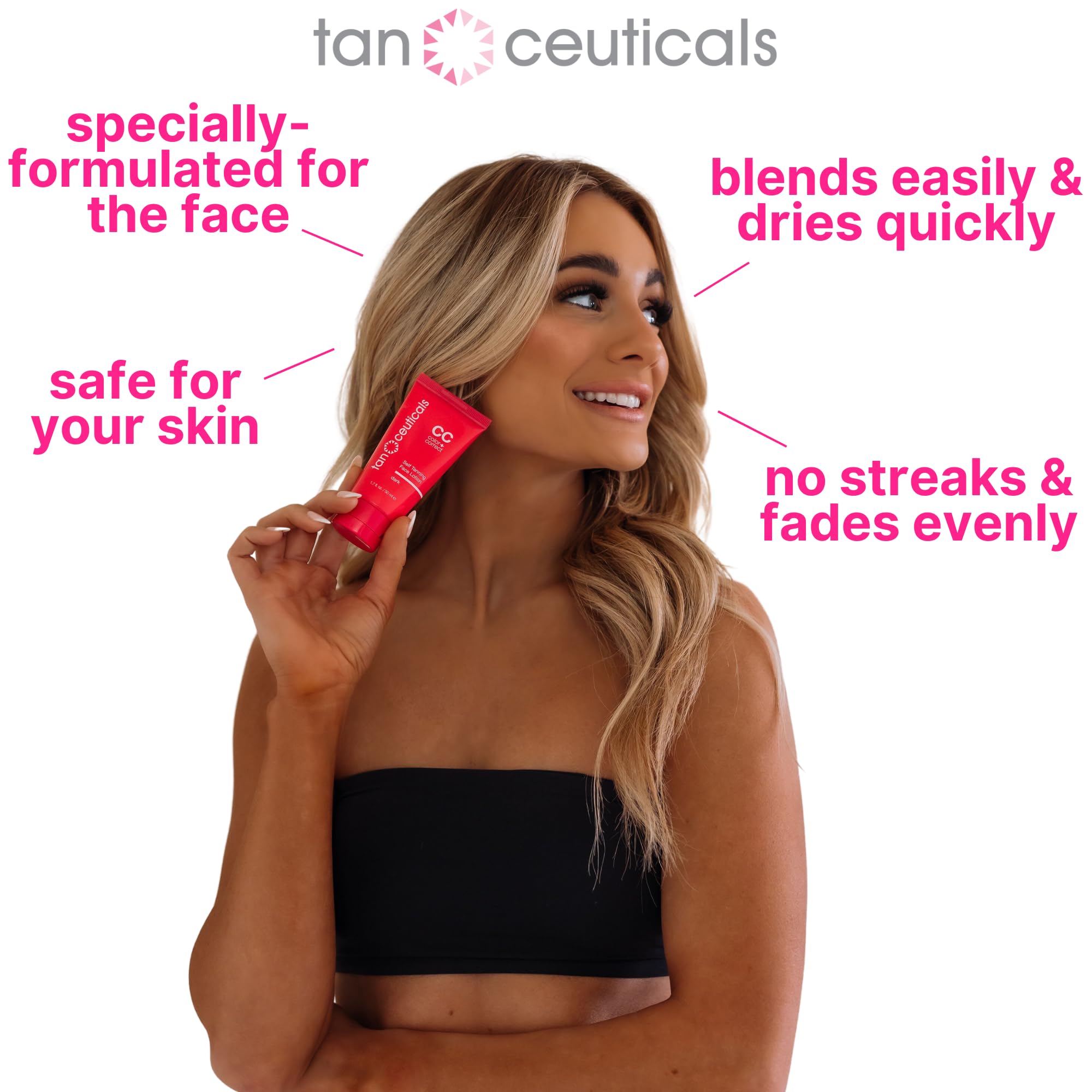 Tanceuticals Facial Self Tanner coconut scent—pleasant aroma during application
