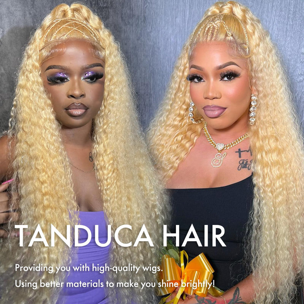 Tanduca 613 200% density blonde wig offers fuller look and realistic movement.