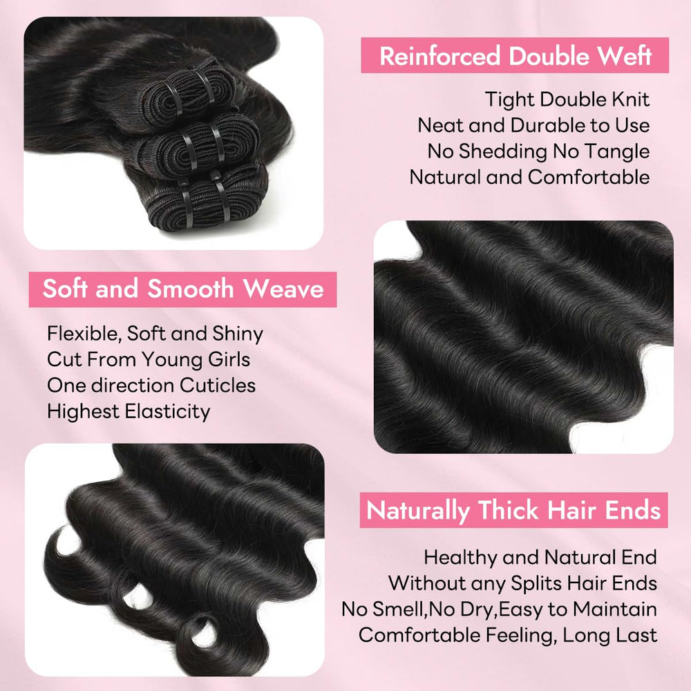 Tandulo virgin Brazilian hair 24in on model