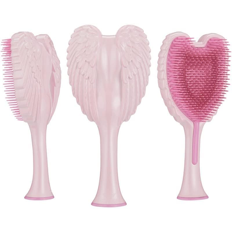 Tangle Angel memory-flex bristles closeup for gentle scalp massage and detangling.