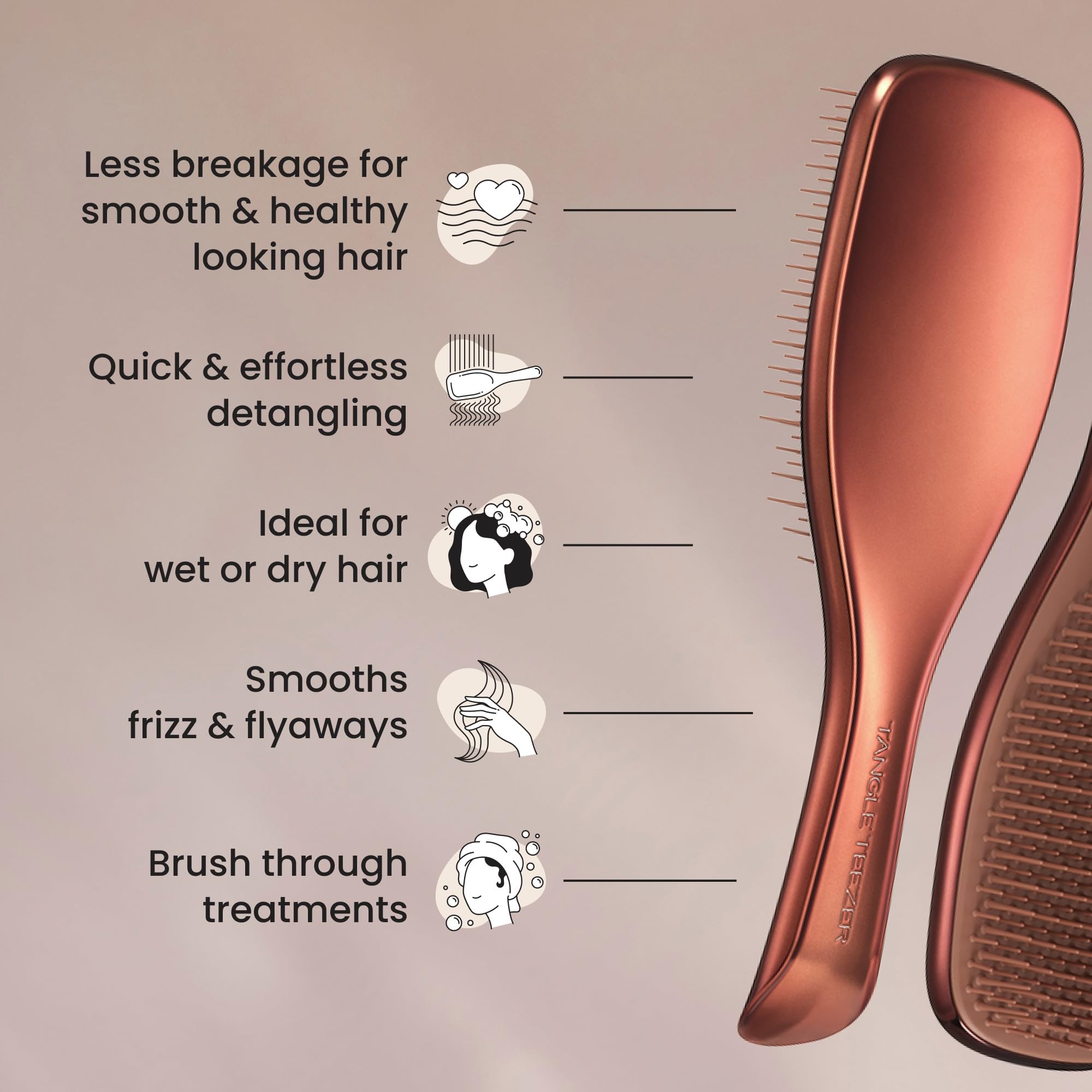 Tangle Teezer Chrome Ultimate Detangler chrome-brushed finish and ergonomic grip
