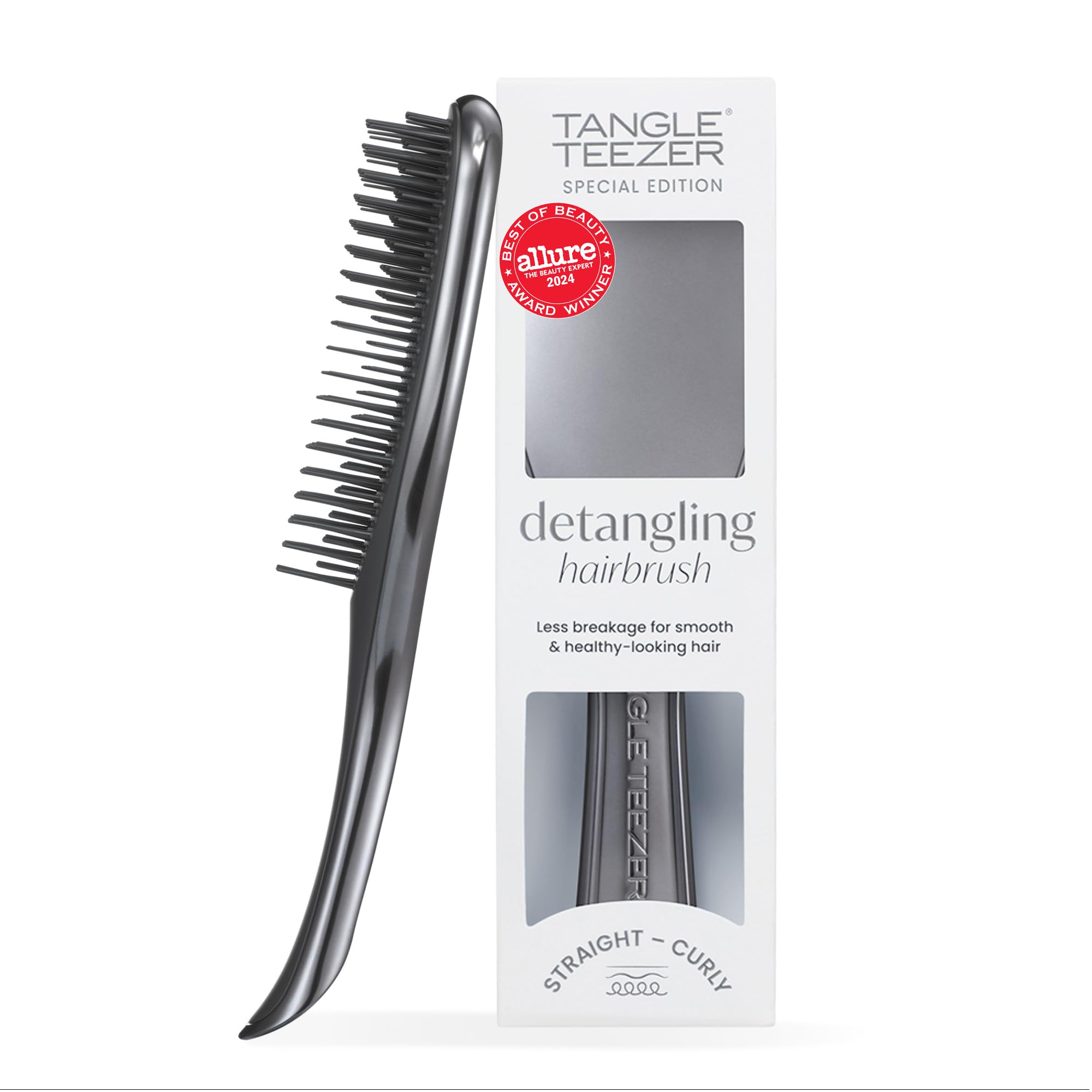 Tangle Teezer Chrome Ultimate Detangler Midnight Silver for snag-free detangling
