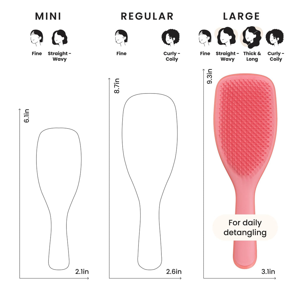 Tangle Teezer Large Ultimate Detangler Hairbrush finish delivers frizz-free, smoother strands.