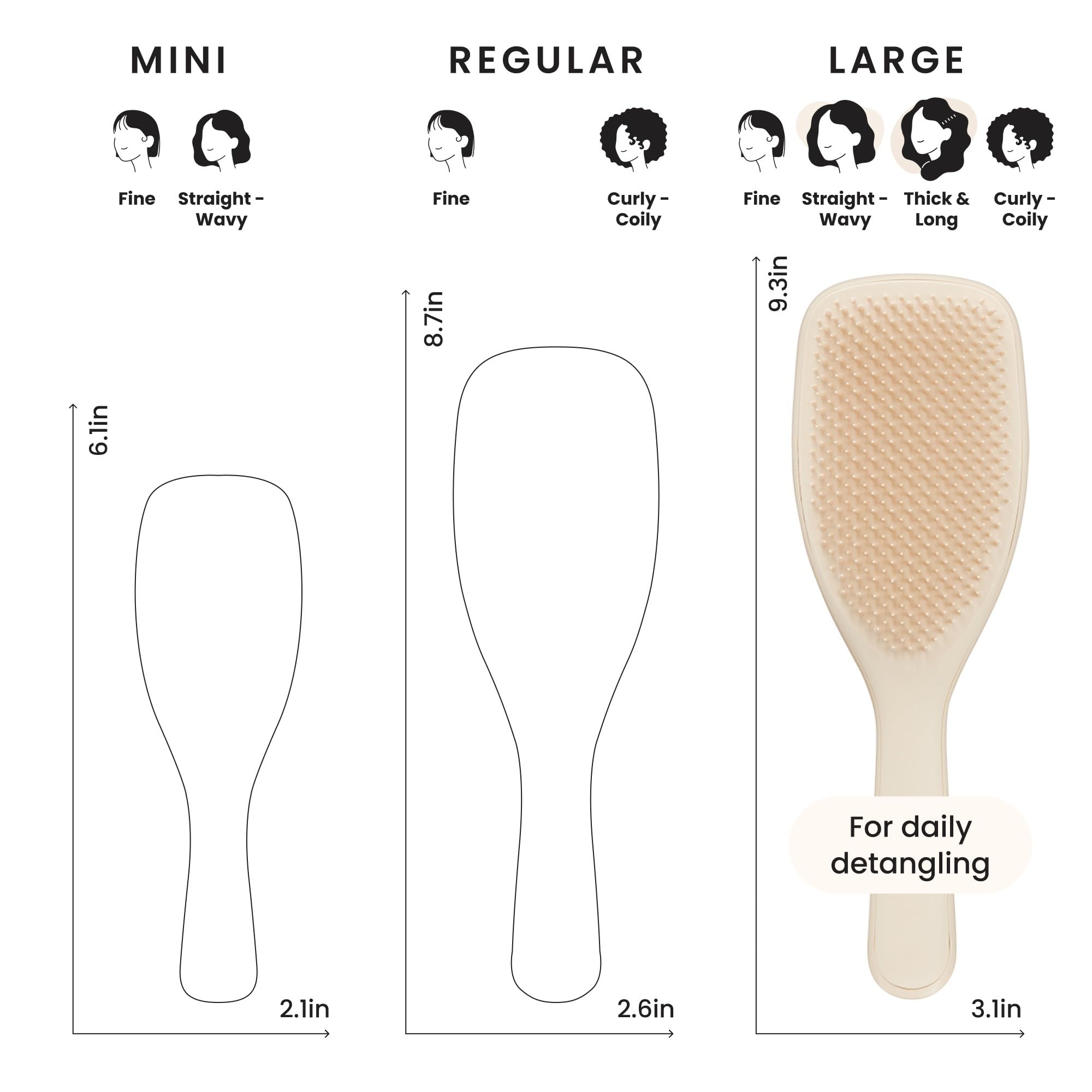 Tangle Teezer Large Ultimate Detangler distributing conditioner evenly in shower