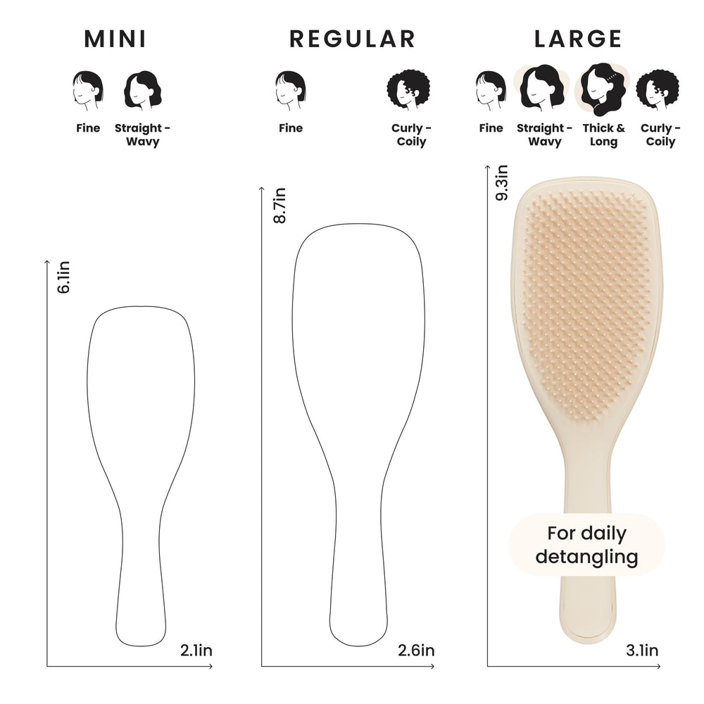 Tangle Teezer Large Ultimate Detangler distributing conditioner evenly in shower