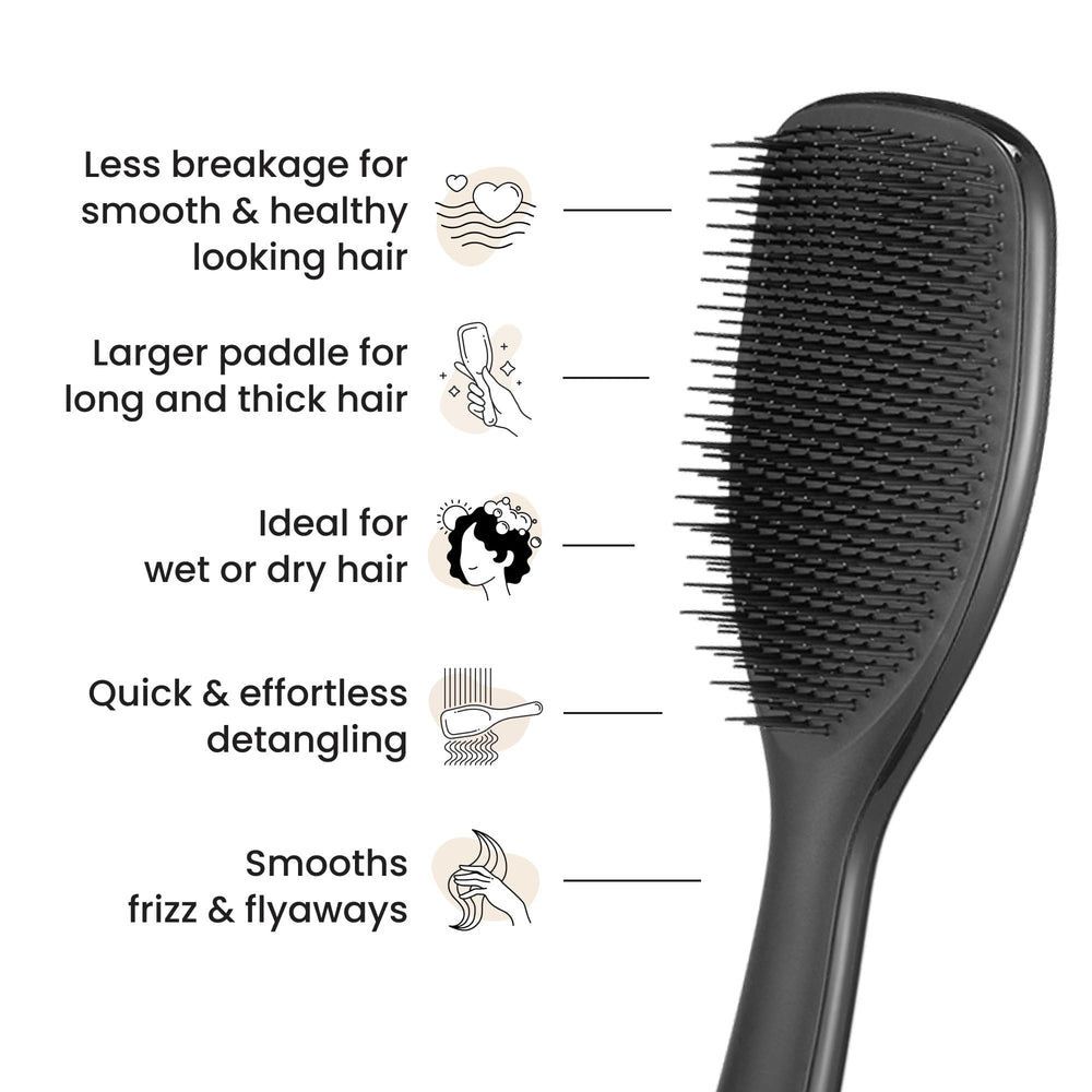 Tangle Teezer Large Ultimate Detangler for wet and dry hair makes detangling easy with gentle glide